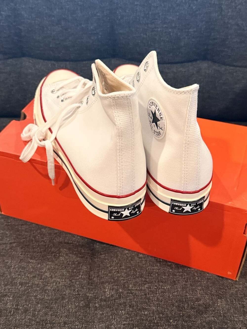 Converse Chuck 70 Hi White Garnet Egret High-Top Sneakers - 11M / 13W - Picture 3 of 7